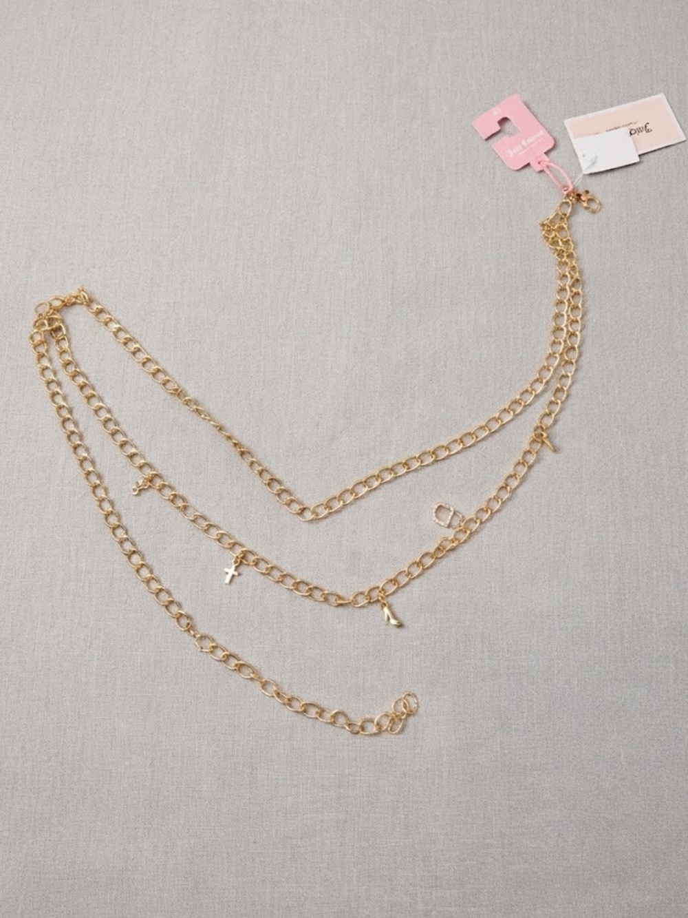 Gold Layered Charm Chain belt